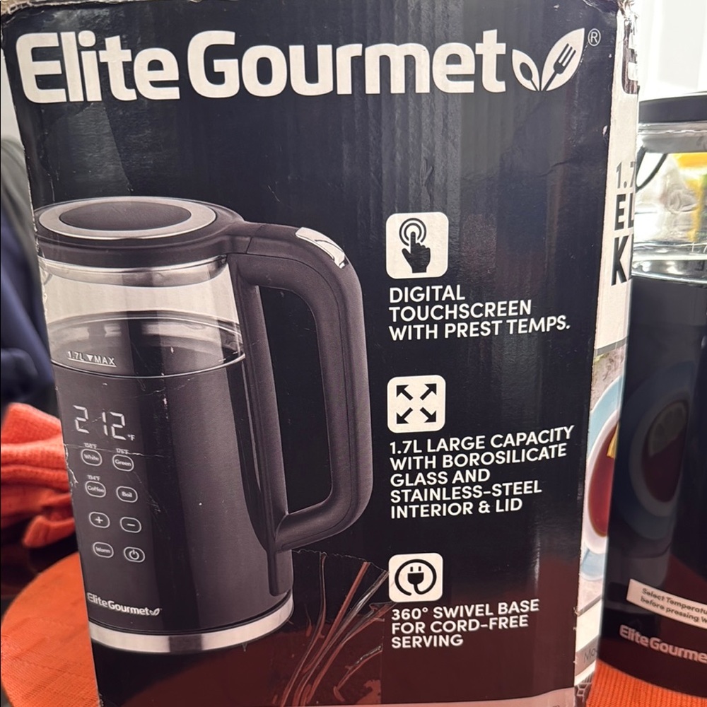 Elite Gourmet Glass Electric Kettle